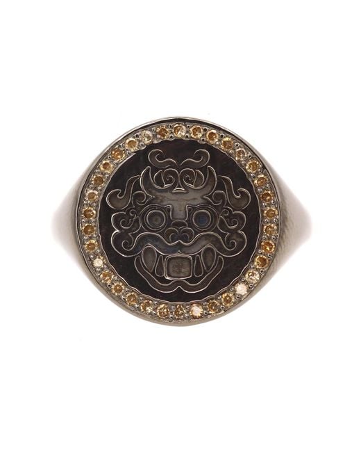 VicStoneNYC Fine Jewelry Black Demon Hunters Tiger Signet Ring for men