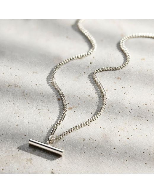 Posh Totty Designs Metallic Mini T-Bar Necklace for men