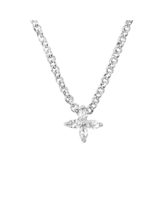 Uchi and Soto Metallic Kinmokusei Floral Pendant Necklace