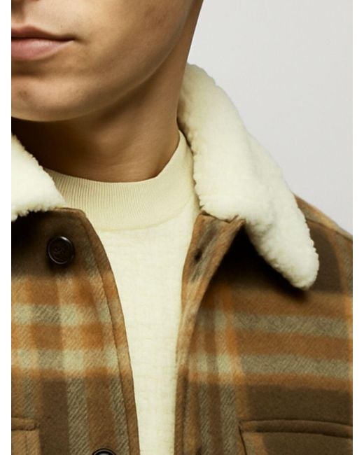 Guards London Green Welsh Check Wool Overshirt for men