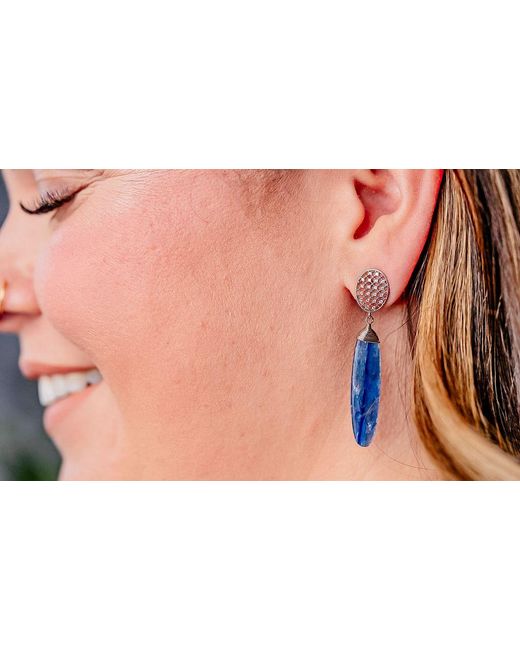 Loni Paul Jewelry Blue Kyanite Dangle Earrings
