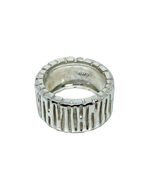 Tg-Jewellery by Tamara Gervasio Metallic Wheel Flat Band Ring – Sterling for men