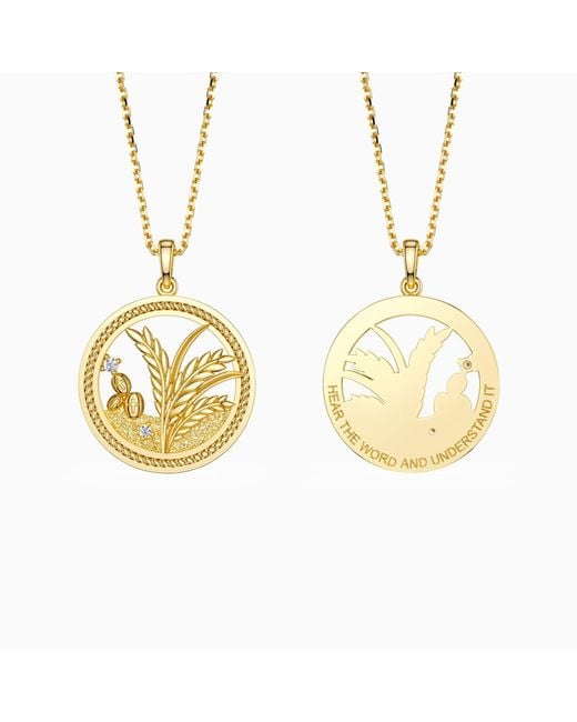 Vanimy Metallic Parable Of The Sower Pendant Necklace