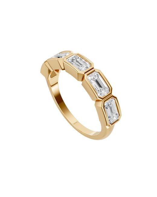 Aya Fine Jewelry Metallic Emerald Cut Lab Diamond Band Ring