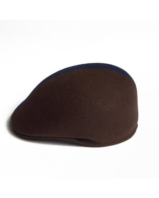 Dasmarca Hats Brown Presley Two Tone Blocked Felt Cap for men
