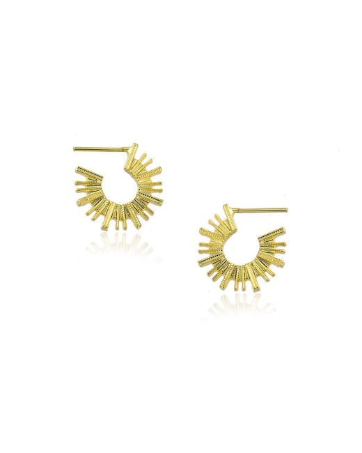 Milou Jewelry Metallic Small Sun Hoop Earrings