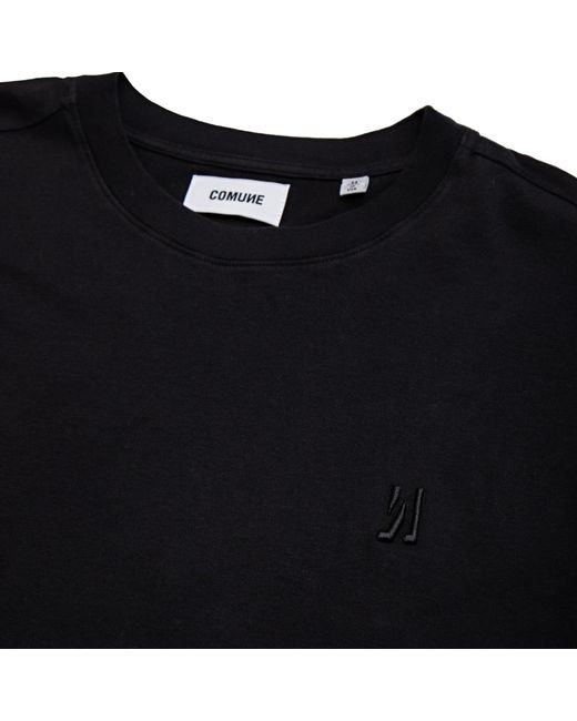 Comune Black Nori Oversized Tee for men