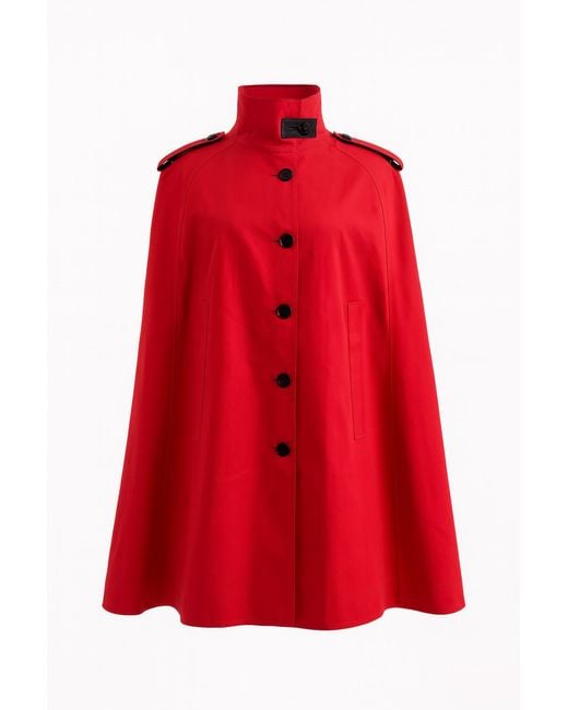 BEIRA Red Nadia Waterproof Cape With Contrast