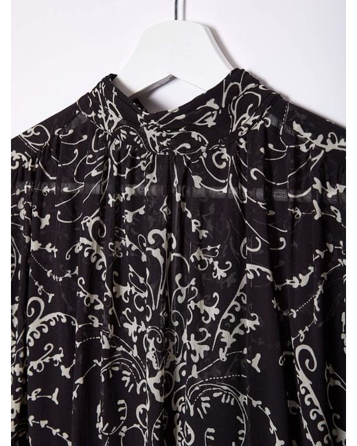 Rose & Nancy Black Freya Print Blouse