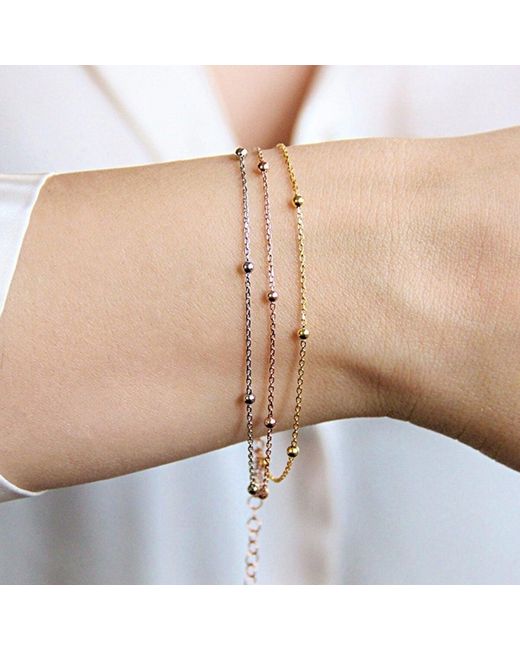 Spero London Metallic Bead Chain Sterling Satellite Necklace & Bracelet Set