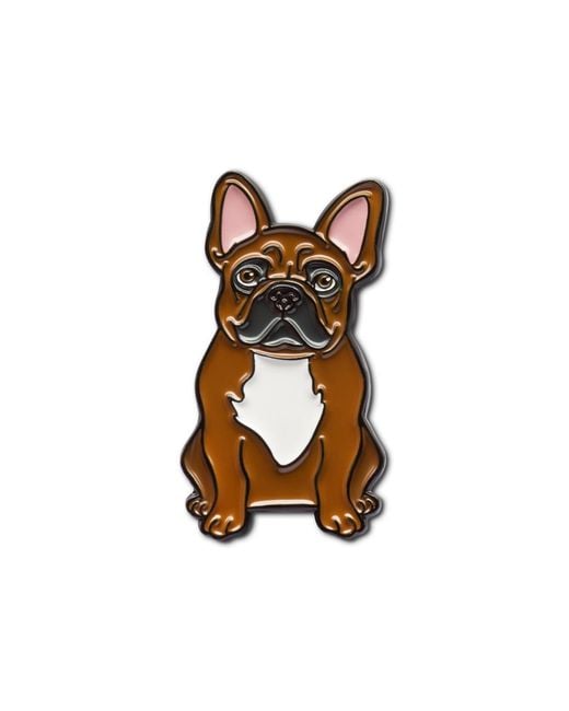 Make Heads Turn Metallic Enamel Pin French Bulldog