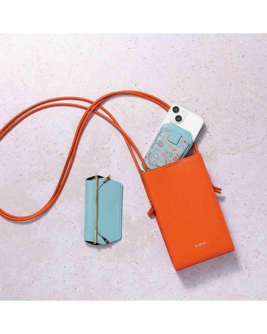 Naoa Orange Phone & Essentials Crossbody Bag Tangerine