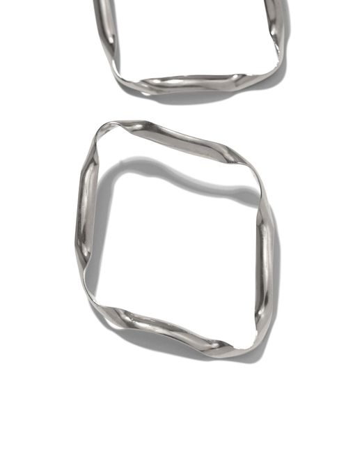 Jaredjamin White Ribbonelle Earrings