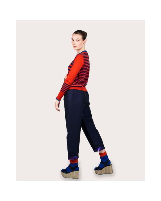 Lo Neel Fred Fire Striped Sweater Crewneck Jumper