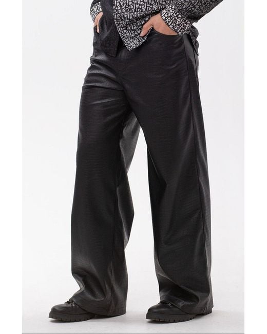 Maison Bogomil Black Faux Leather Pants for men