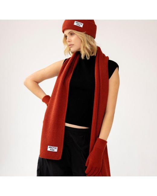 Arctic Fox & Co. Red Recycled Bottle Scarf