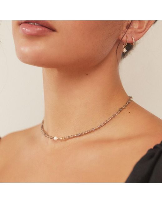 Lily & Roo Metallic Labradorite Gemstone Choker