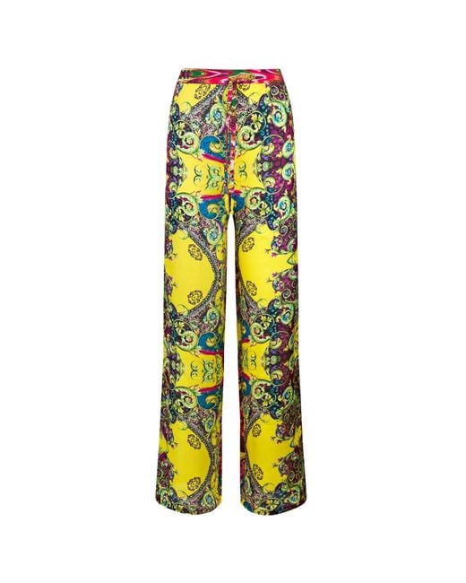 Boutique Kaotique Yellow Funky Flowy Pants