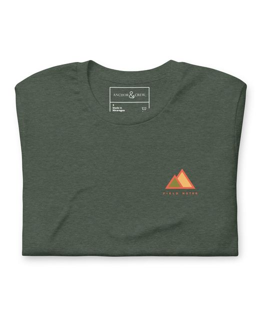 Anchor and Crew Green Forest Two Field Notes Organic Cotton T-Shirt for men