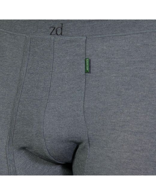 Zd - Zero Defects Gray Helios Fly Front Boxer Egyptian Cotton for men
