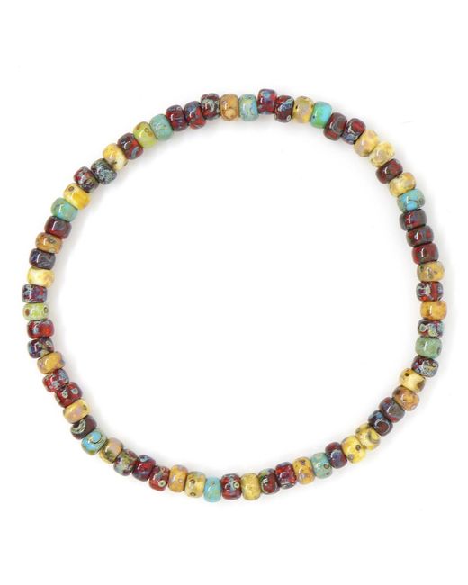 Shar Oke Natural Czech Picasso Beaded Bracelet for men