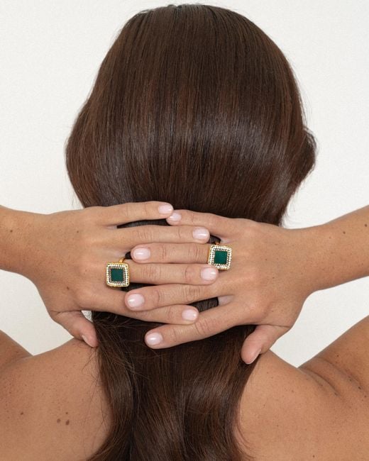Ornare the Label Metallic Stella Ring – Agate