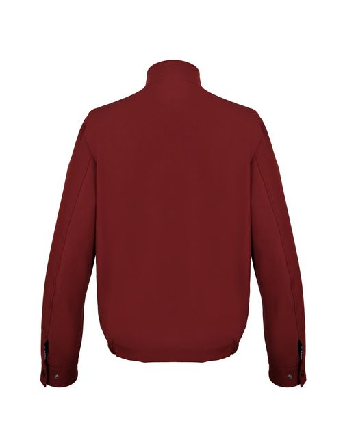 DAVID WEJ Red Ashford Relaxed Zip Through Jacket for men