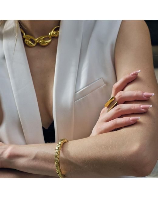 LINYA JEWELLERY Metallic Nely Big Open Ring