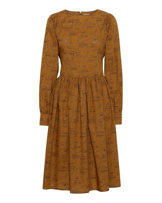 GROBUND Brown Sibyl Dress