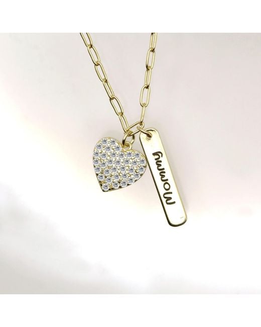 VicStoneNYC Fine Jewelry Metallic Mommy Love Necklace