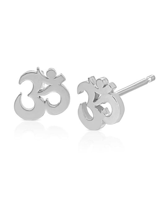 Maya Brenner Metallic Charm Stud