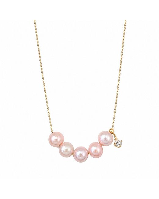 Ninemoo Metallic Ballet Rosé Quintette Necklace