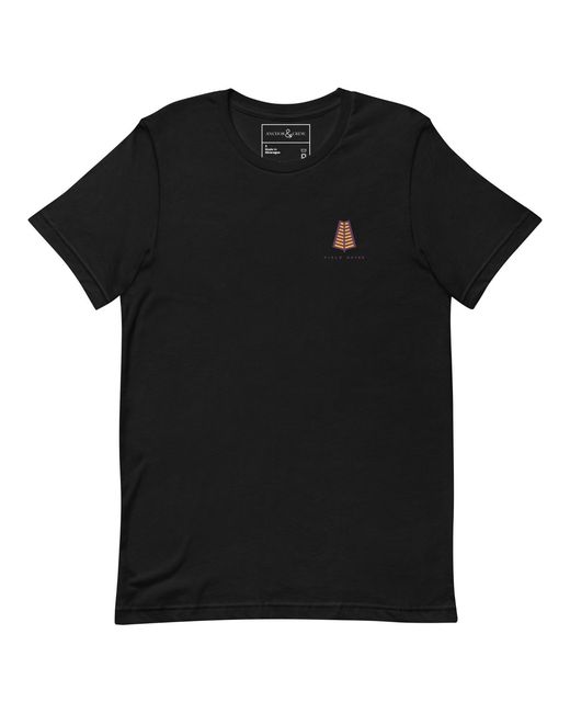 Anchor and Crew Black Three Field Notes Organic Cotton T-Shirt for men