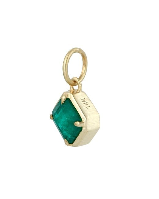 Artisan Green Square Emerald Solitaire Pendant