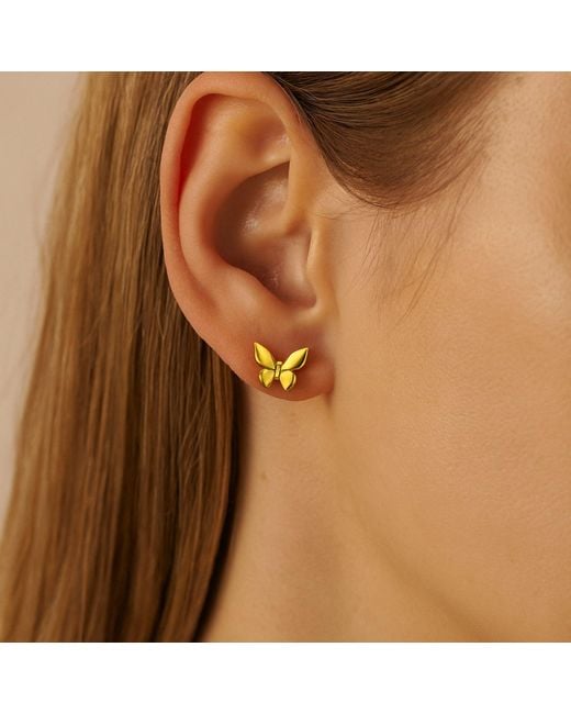 Unaloe Metallic Butterfly Earrings