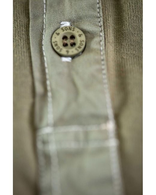 &SONS Trading Co Green Sons The New Elder Henley Shirt Army for men