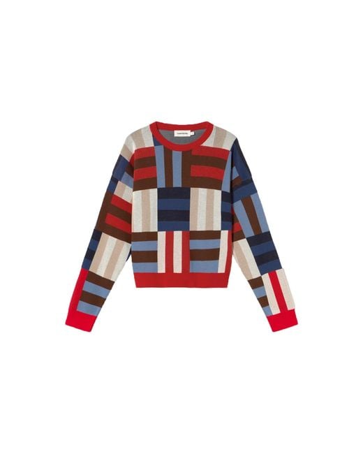 Thinking Mu Red Philis Knitted Sweater