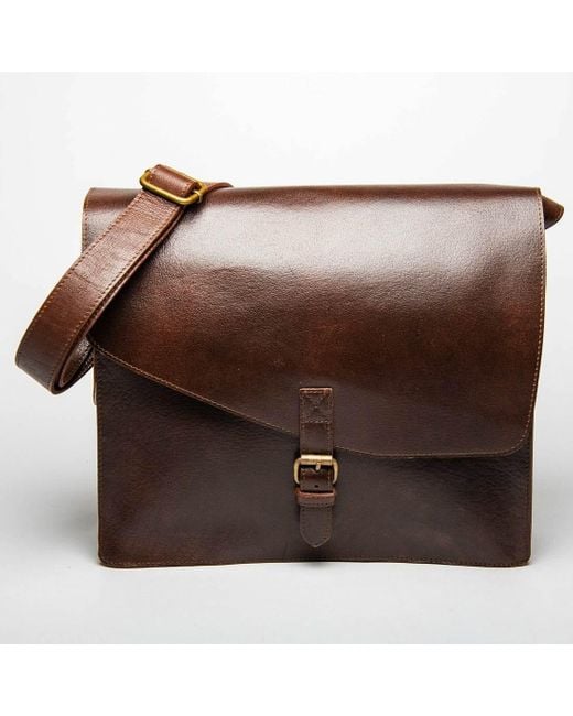 Hides Leather Co. Brown Handmade Leather Messenger Bag, Travel Laptop Briefcase for men