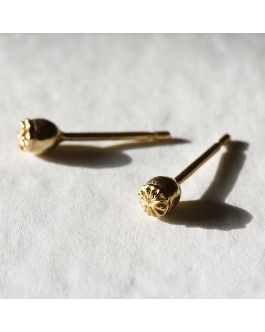 Lee Renee Metallic Poppy Seedpod Earrings