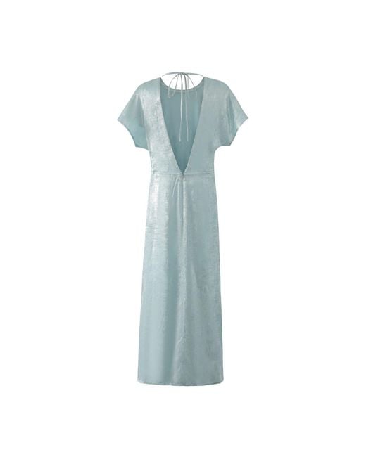 Aisl Blue Ruched Center Column Dress