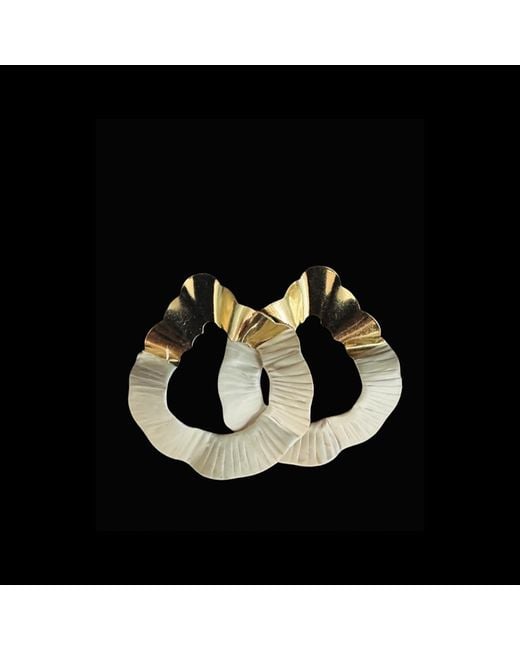 Nart Nature Making Art Metallic Neutrals The Gout Buriti Natural Fiber Earrings