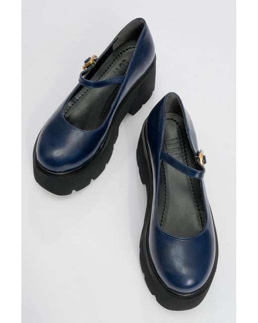 Prologue Shoes Blue Linley Platform Loafer
