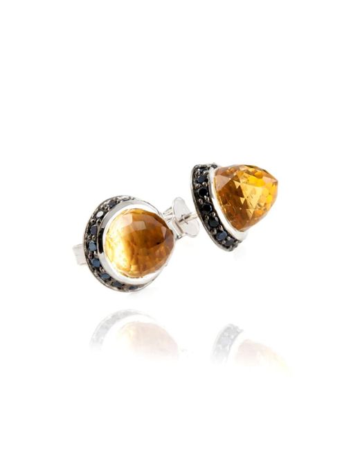 The Jewellery Store London Metallic Istanbul Soul Citrine And Spinel Studs