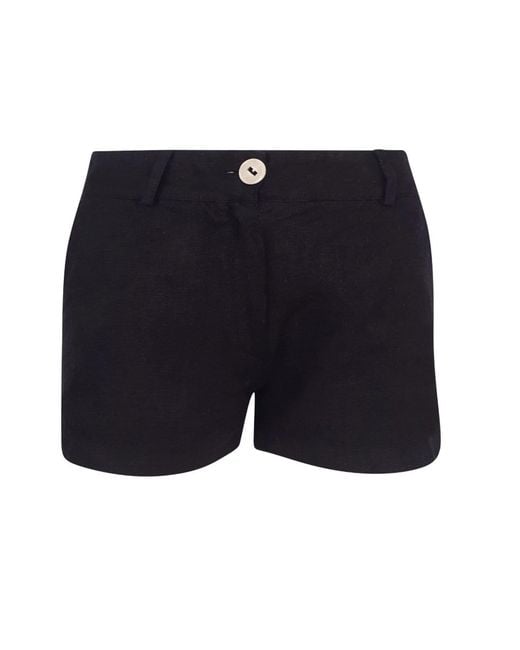 Haris Cotton Blue Linen Shorts