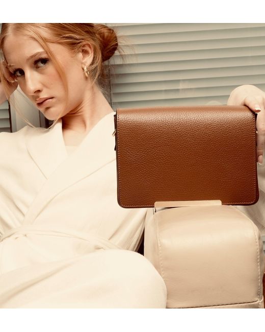 Apatchy London Brown The Newbury Tan Leather Crossbody Bag