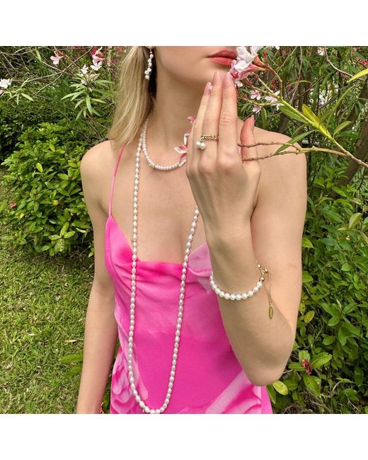 Farra Metallic Freshwater Pearls With Butterfly Charms Long Or Multi- Layers Necklace