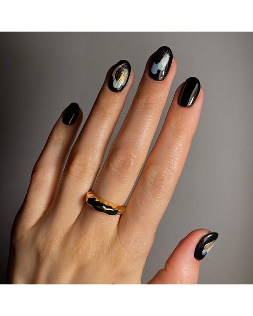 Aaria London Metallic Chateau Dome Ring