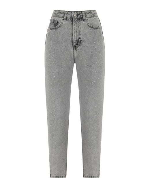 Nocturne Gray High-waisted Jeans