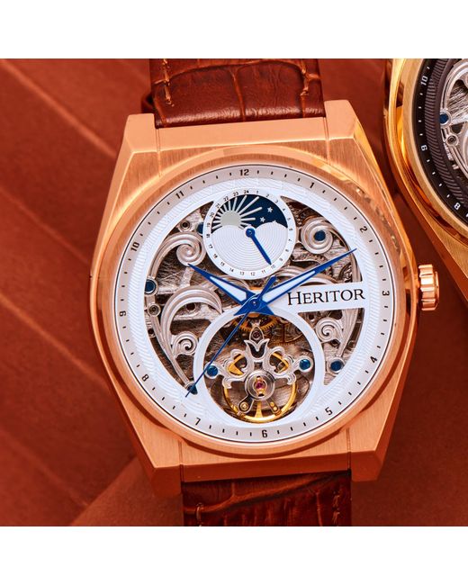 Heritor gregory moonphase automatic on sale watch