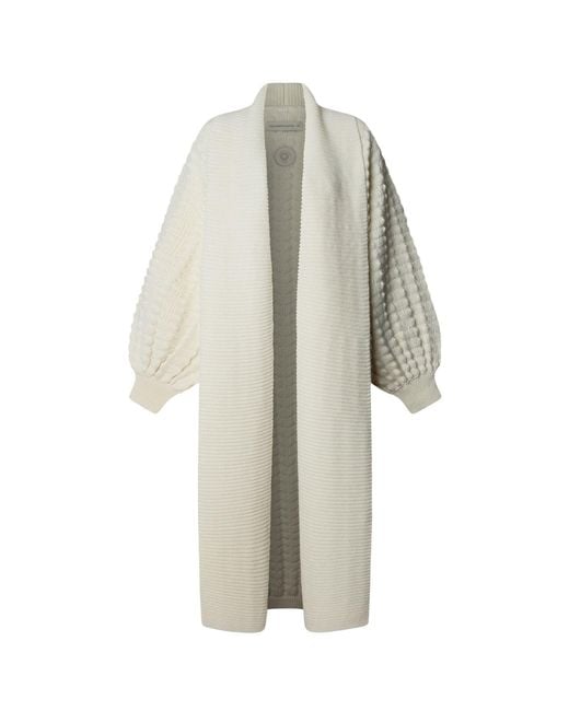 The Extreme Collection Natural Neutrals Ecru Long Knit Cardigan Dominic
